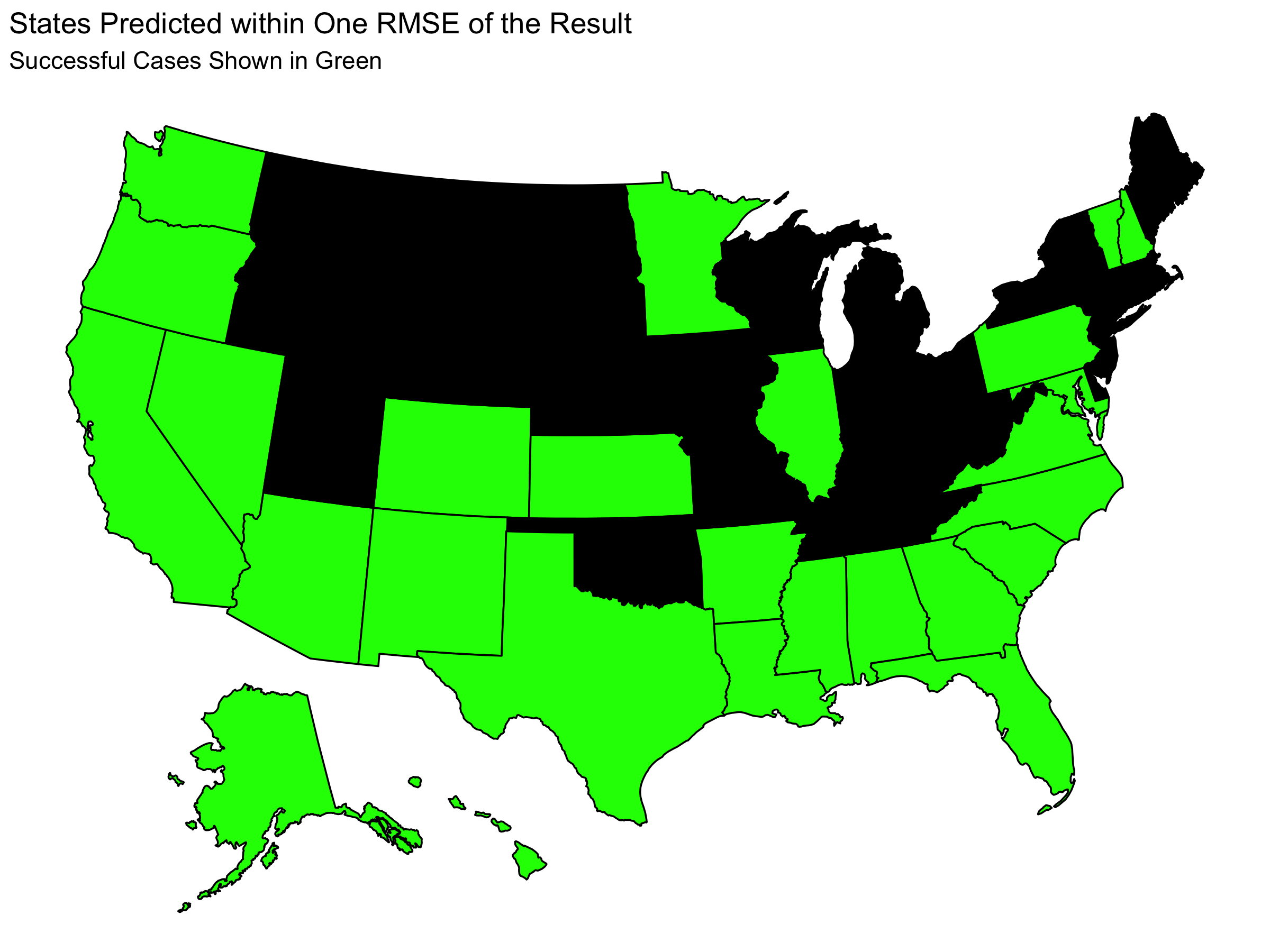 map of states within one rmse